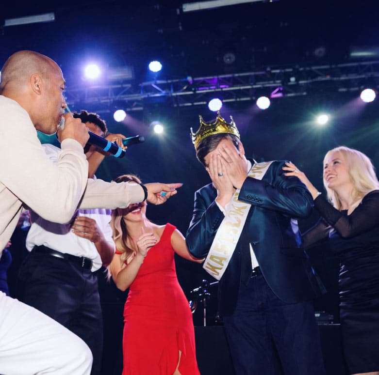 DJ providing professional sound and music support at a gala fundraiser in Arlington, Texas