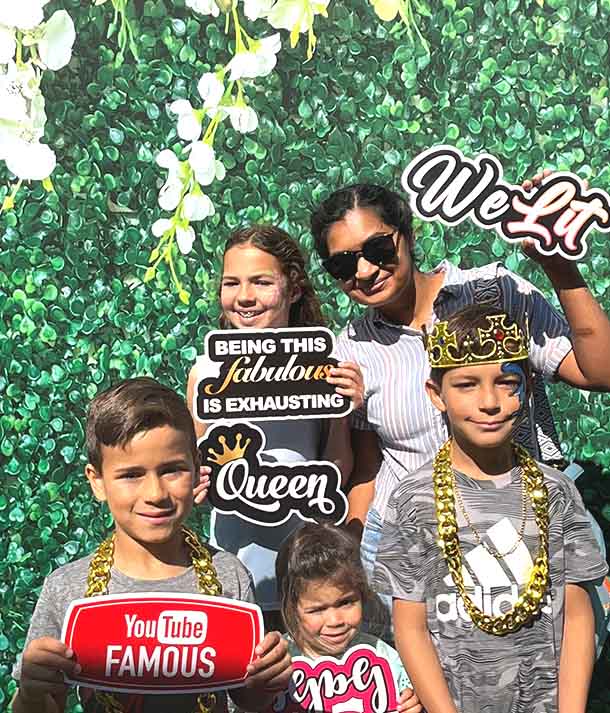 Photo booth attracting guests at a community event in Dallas<br />

