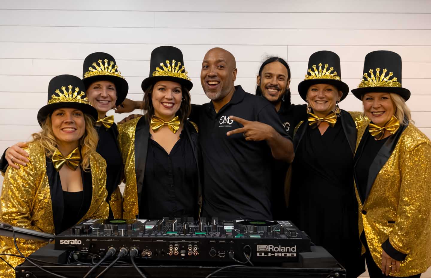 Professional corporate event DJ providing music and sound services at a business event in Arlington, Texas