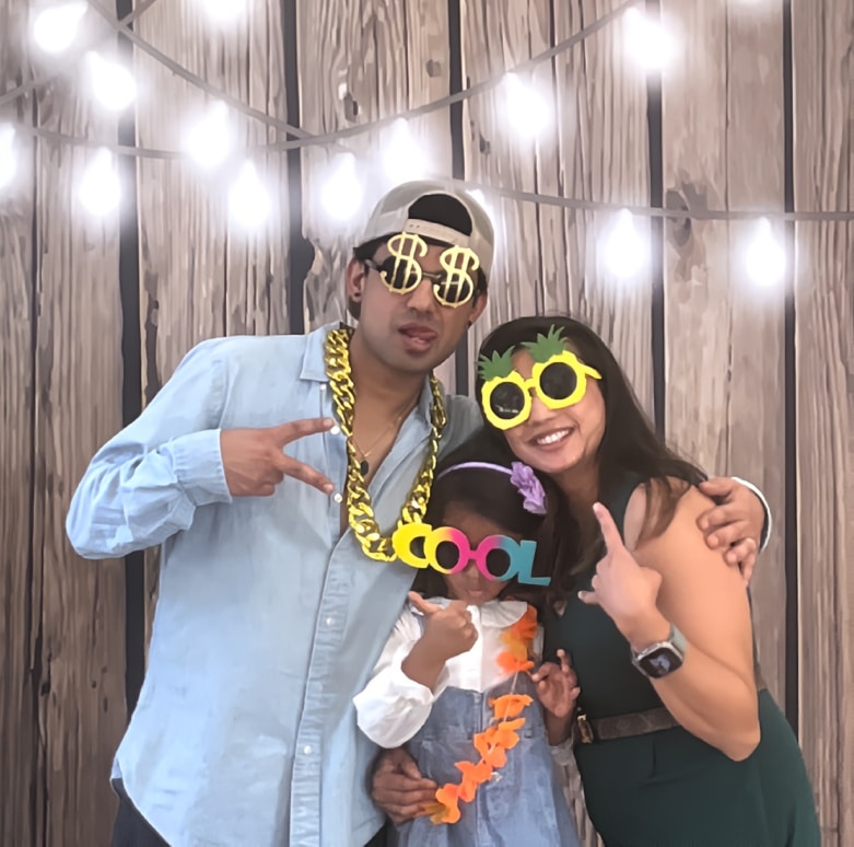 Photo booth and 360 photo booth setup at a corporate event in Arlington, Texas