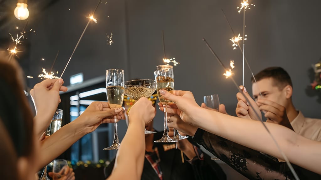 Professional DJ and MC engaging guests at a corporate or wedding event with high-energy music and professional hosting