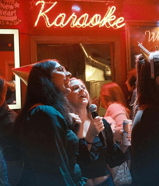 Stock image representing rockstar karaoke rental services in Fort Worth, TX with professional sound equipment and wireless microphones