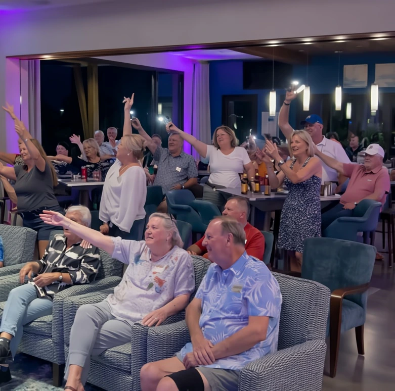 Corporate team building event with interactive games and music entertainment by Great Music and Games