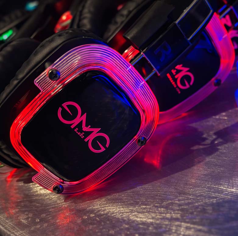 Silent disco headphones available for rent for corporate events in Grand Prairie TX